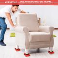 SP DEALZ  Furniture Lifter Mover Tool Set, Furniture Mover, Mr Hercules Moving Tool, Furniture Lifters for Heavy Furniture, 180° Adjustable Pry Bar and 360° Rotatable Sliders (Red). 
