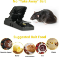 Heavy Duty Mouse Trap Mice Catcher High Quality Plastic Reusable Convenient Effective Black Stainless-Steel Springs Rat Killer For Households Eliminates Faster Than Other Indoor and Outdoor. 