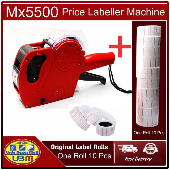 MX5500 Price Labeler + Roll Price Tag Sticker + Ink Roller, Price Tag ...