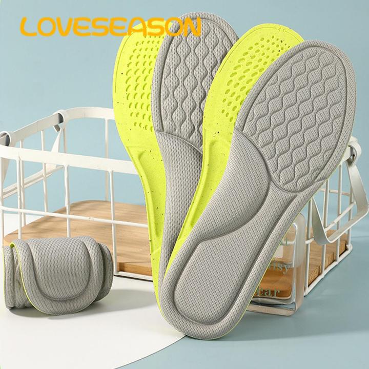 Anti-odor Shoe Insoles Breathable Sweat Absorbing Shoe Insole for Running Walking Comfortable Foot Massage Inner Sole Pad for Men Women Foot Massage Insoles