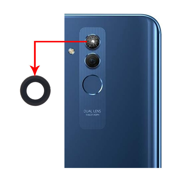 Huawei Mate 20 Lite Camera Glass Replacement Rear Back Camera Lens For Mate 20 Lite - Black Burrak