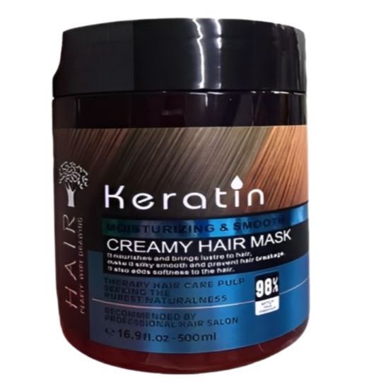 Keratin Hair Straightening Smoothing Creamy Hair Mask Treatment 500ml