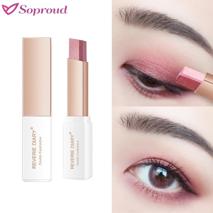 Waterproof Long-lasting Household Eyeshadow Pencil/ Two-tone Gradient Magic Makeup Lazy Eyeshadow