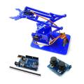 4 DOF Unassembly Acrylic Mechanical Arm Robot Manipulator Claw for Arduino Maker Learning DIY Kit. 