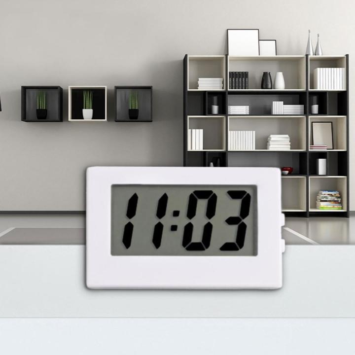 Time Clock Computer Stand Mini LCD Digital Table Dashboard Desk Electronic Clock For Desktop Home ...