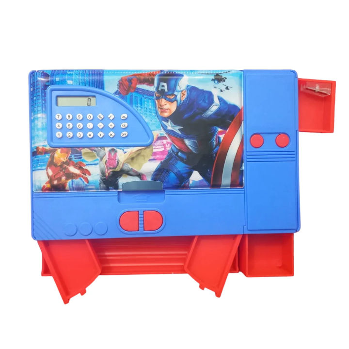 Multifunctional Jumbo Dual Side Magnetic Multipurpose Pencil Box with Calculator for Kids