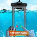 Underwater Waterproof Mobile Case PVC Transparent Touch Screen Pouch for Smartphones, Rainproof, Dustproof, 6-inch Size, Travel and Outdoor Protection. 