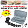 11 Pcs Hole Saw, Carbon Steel  Cutter Set with Carrying Case - Circular Round Drill Bit. 