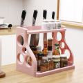 【FUN LIVE】 Kitchen Bathroom Storage Rack Double Layer Shelf. 