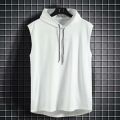 Summer Mens Muscle Hoodie Vest Sleeveless Bodybuilding Gym Workout Fitness Shirt High Quality Vest Hip Hop Sweatshirt Men's Tops. 
