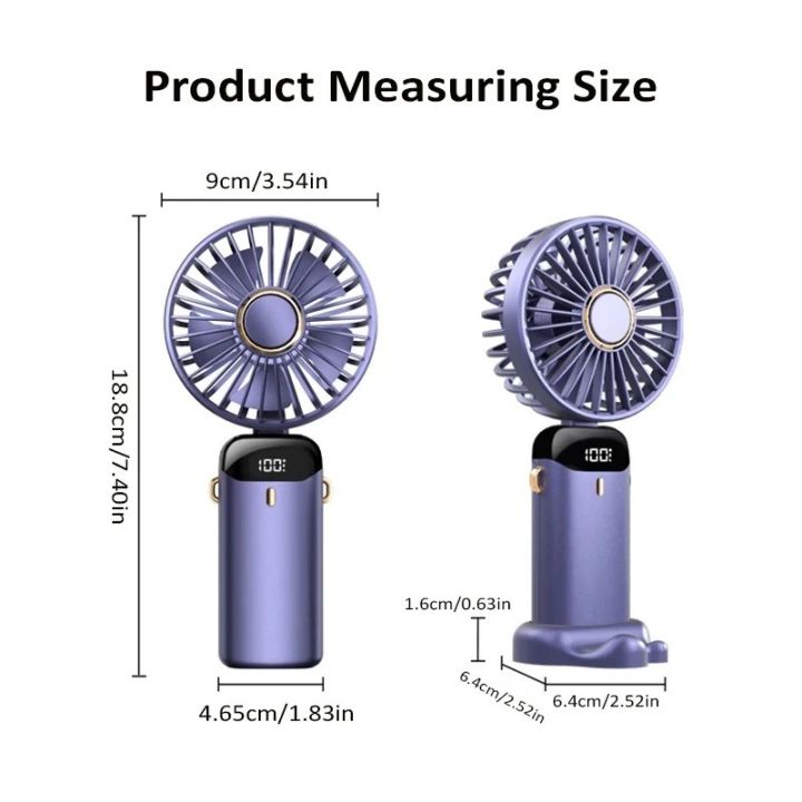 USB%20Handheld%20Mini%20Fan%20Foldable%20Portable%20Neck%20Hanging%20Fans%205%20Speed%20Rechargeable%20Fan%20with%20Phone%20Stand%20and%20Display%20Screen%20-%20Image%203