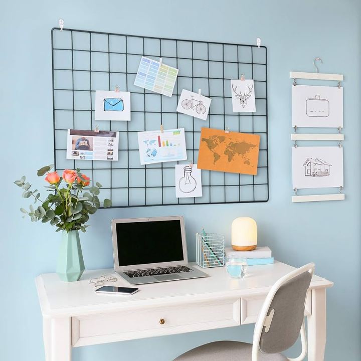 65cm x 45cm Metal grid for wall decor study room wall hanging pictures frame hanging