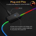 RGB Gaming Mousepad XL Size (800×300×4mm) Soft Cloth Non-Slip Rubber Base With 14 RGB Spectrum Mode For Pro Gamers PC Laptop Setup. 