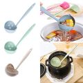 2 in 1 Long Handle Soup Spoon Kitchenware Home Strainer Cooking  Kitchen Scoop Kitchen. 