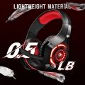 Beexcellent GM-1 Gaming Headset for PS4 PS5 Xbox One Switch PC with Noise Canceling Mic, Deep Bass Stereo Sound (Black Red). 