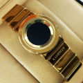 9052 Women Simple Bracelet Watch with Steel Strap Waterproof Electronic Watch - Gold. 