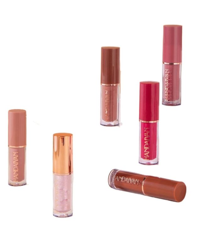 03 Piece set  waterproof long lasting lip gloss cosmetics liquid lipstick high cleaning