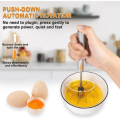 Semi-Automatic Egg Whisk  Stainless Steel Hand Push Whisk for Home Blending, Whisking, Beating and Stirring. 