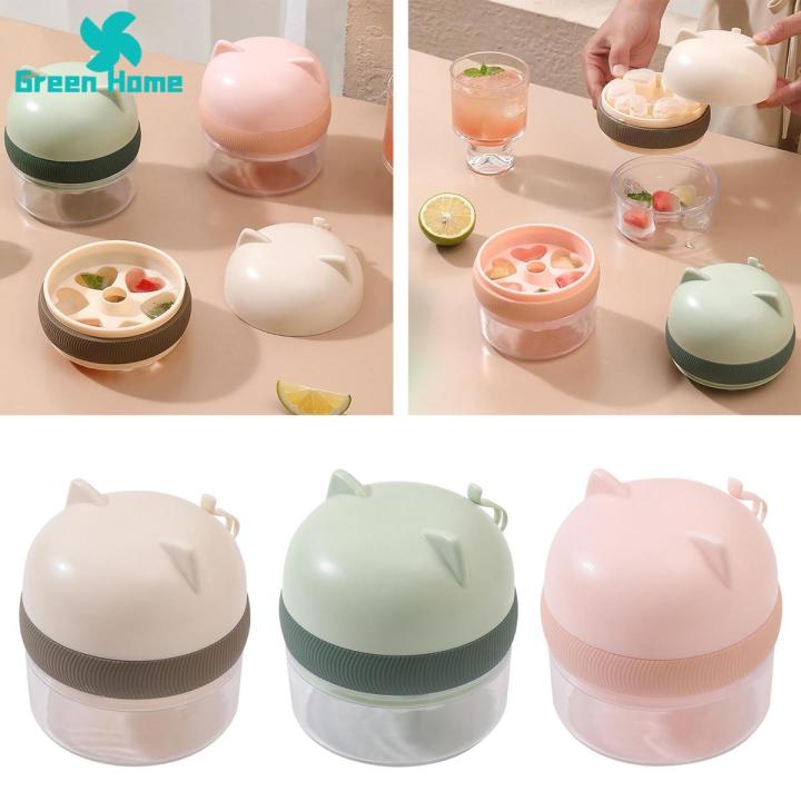 Heart Shape Ice Cube Tray Diy Love Heart Ice Mold with Lid Storage Box 6 Cavities Food Grade Easy Release Perfect for Homemade Ice Cubes Kitchen Must-have Heart-shaped Ice Cube Maker