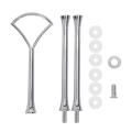 1 set 2 3 Tier Cake Plate Stand avy Metal Center Handle Fitting Hardware RodShape:Fan Color:Silver Amount:1 Sets. 