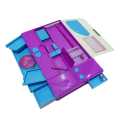 Barbie Cartoon character Multifunction Jumbo Pencil Box, Stationery Box, With Calculator and Keychain for Kids-WaoDeals. 