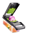 12-in-1 Multifunctional Nicer Dicer & Kitchen Cutter: Precision Slicer with Basket for Fruits and Vegetables - Speedy Chopper and Salad Maker - Nicer Dicer Plus Vegetable & Fruit Cutter. 