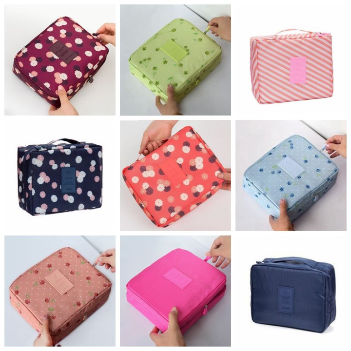 Printed%20Multifunction%20Portable%20Travel%20Toiletry%20Bag%20Cosmetic%20Makeup%20Pouch%20for%20Ladies%20And%20Girls%20(Pink%20Dot%20,%20Fllower%20and%20Random%20Label%20Color)%20-%20Image%208