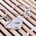 Cute Heart Notes Couples Alloy Key Chain Keyring Keychain Lover Gift. 