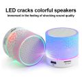 Mini Portable Bluetooth & Rechargeable Speaker with Light + SD Card + USB Supported Multi Color. 