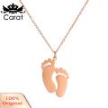 Carat Pendant Necklace Lovely Exquisite Bright Luster Feet Necklace. 