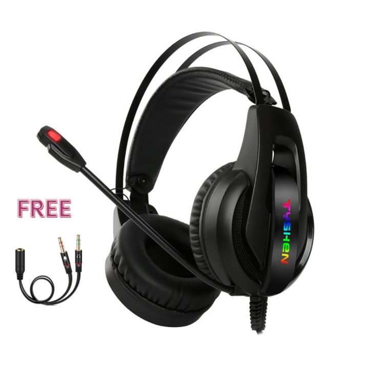 gaming headphones light weight headphones 3.5mm plug good quality over head  headsets PC PS4 PS5 headphones