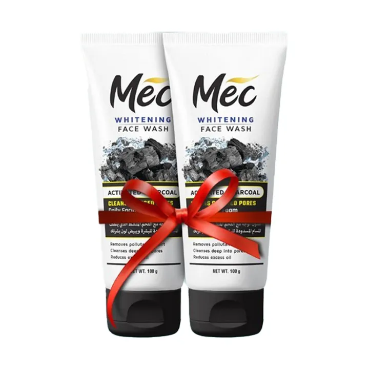 Mec Whitening Activated Charcoal Face Wash (Pack of 2) 100gm
