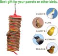 BIRD AMAZON Parrot Toys for Medium Birds, Cardboard Bird Toys African Grey Parrot Toys, Natural Wooden Bird Cage Chewing Toy with Clip for Small Medium Parrots and Birds Cockatiel Conure. 