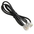 RJ11 Telephone Line Wire Patch Cable Compatible for Landline, Telephone, DSL Modem (Black) (1Meters to 10 Meters). 