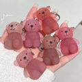 Lip&Cheek Two Use Cute Bear Keychain Lip Mud Matte Velvet Blush Lipstick Waterproof Long Lasting Non-Stick Cup Lip Gloss. 