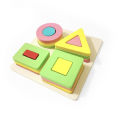 Wooden Geometric Shape Matching 5 Column Blocks Montessori Educational and Learning Toys (16 Pcs & 20Pcs Sets). 
