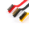 3Pcs Wire Brush Set, Nylon/Brass/Stainless Steel Brush with Curved Handle Grip. 