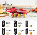 Vegetable Chopper Mandoline Slicer,6 in 1 Mandoline Slicer Cutter and Grater with Hand Protector, Interchangeable Blades - for Cutting Onions, Potatoes, Carrots and Other Fruits. 