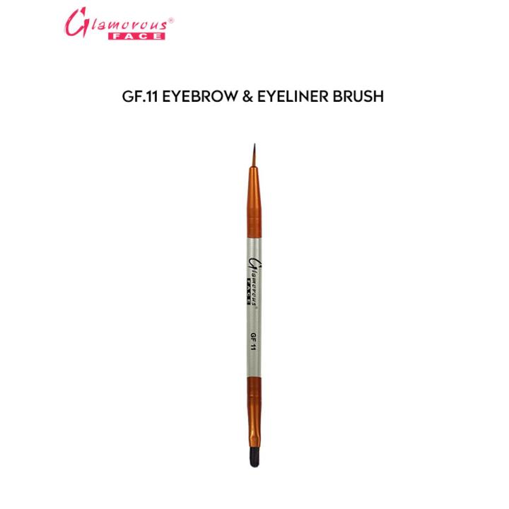 Glamorous Face Double Ended Eyebrow & Eyeliner Brush, Easy Application Gf-11