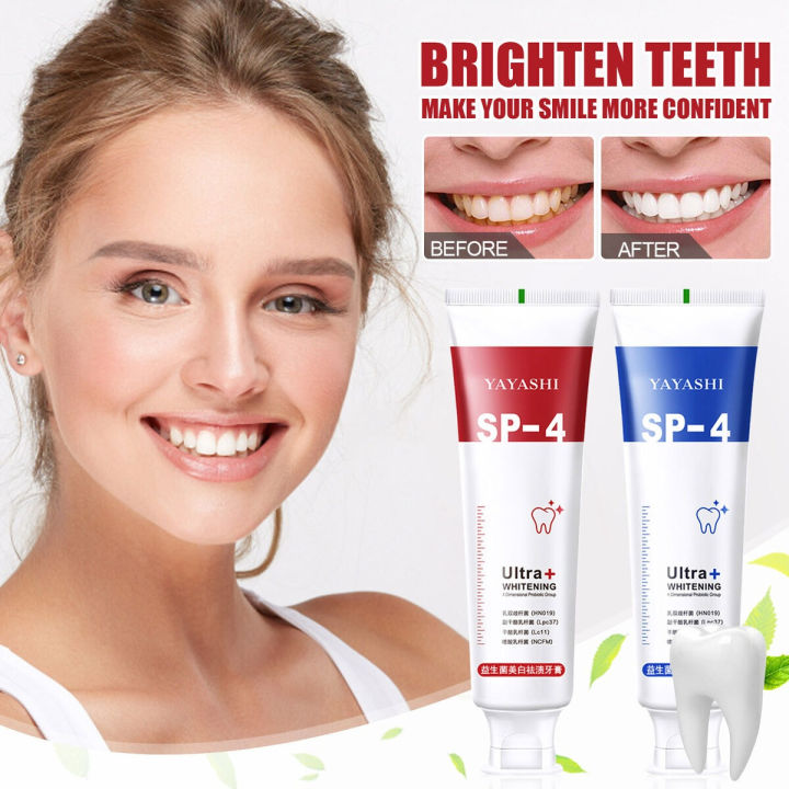 SP4 Toothpaste Ultra Whitening Toothpaste SP-4 Probiotics Whitening Toothpaste by Yayashi | Hismile V34 - V34 Colour Corrector -