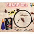 Sharp cockroach Gel, Smart Cockroach Gel Bait,30-Grams, pack of 3, German Roach Insect Pest Control, Lizard Killer, Indoor and Outdoor Use, Roach Killer Gel for American, German and Other Major Cockroach Species. 