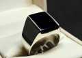Square Shape Natural Black Agate Women Plain Ring Sterling Silver 925 Handmade Black Aqeeq Ring. 