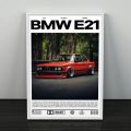 BMW E21 wall poster | wall frame | wall art | wall canvas | home decoration. 