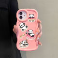 Hontinga for Infinix Hot 40 Pro Tecno Spark 20 Pro Back Cover Cute Panda Pattern Luxury Phone Cover Soft Silicone Macaron Wave Mobile Case. 
