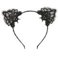 Lady Cat Ear Headwear Girl Black Cat Ear Hairband Cosplay Cat Ears Hairband Black Cat Ear Hair Accessories Lace Cat Ear Headband. 