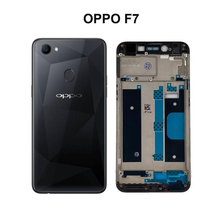 OPPO F7 Metal Housing Full Body Casing Replacement Parts Case With Side Volume Buttons Middle Frame Plate And Back Frame
