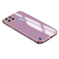 Biruiqu for Realme C21Y  Back Cover Luxury 6D Plating Frame Shiny Bling Phone Pounch Soft Silicone Square Phone Case. 