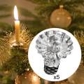 5x Candle Clips New Year Easy to Clip Daily Use Metal Candlestick Holder Clips for Birthday Wedding. 