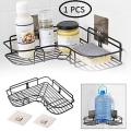 Metal Bathroom Corner Rack Storage Shelves -1 PC Black. 