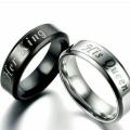 CUSTOMIZED SINGLE NAME RING WITH GIFT BOX PACKING THREE COLORS AVAILABLE GOLDEN,SILVER,BLACK (PERFECT GIFT TO SEND YOUR WIFE , HUSBAND , FIANCE OR ANY ONE). 